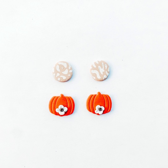 Fall Clay Earrings Stud Pack - Picture 1 of 1